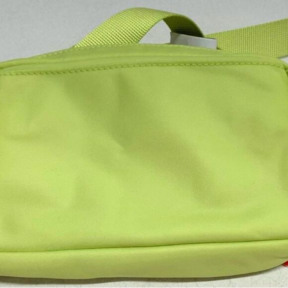 Lululemon Athletica Lime Green Pouch with Maple Leaf Patch - Picture 3 of 6